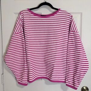 Limited Pink and White Striped Sweater